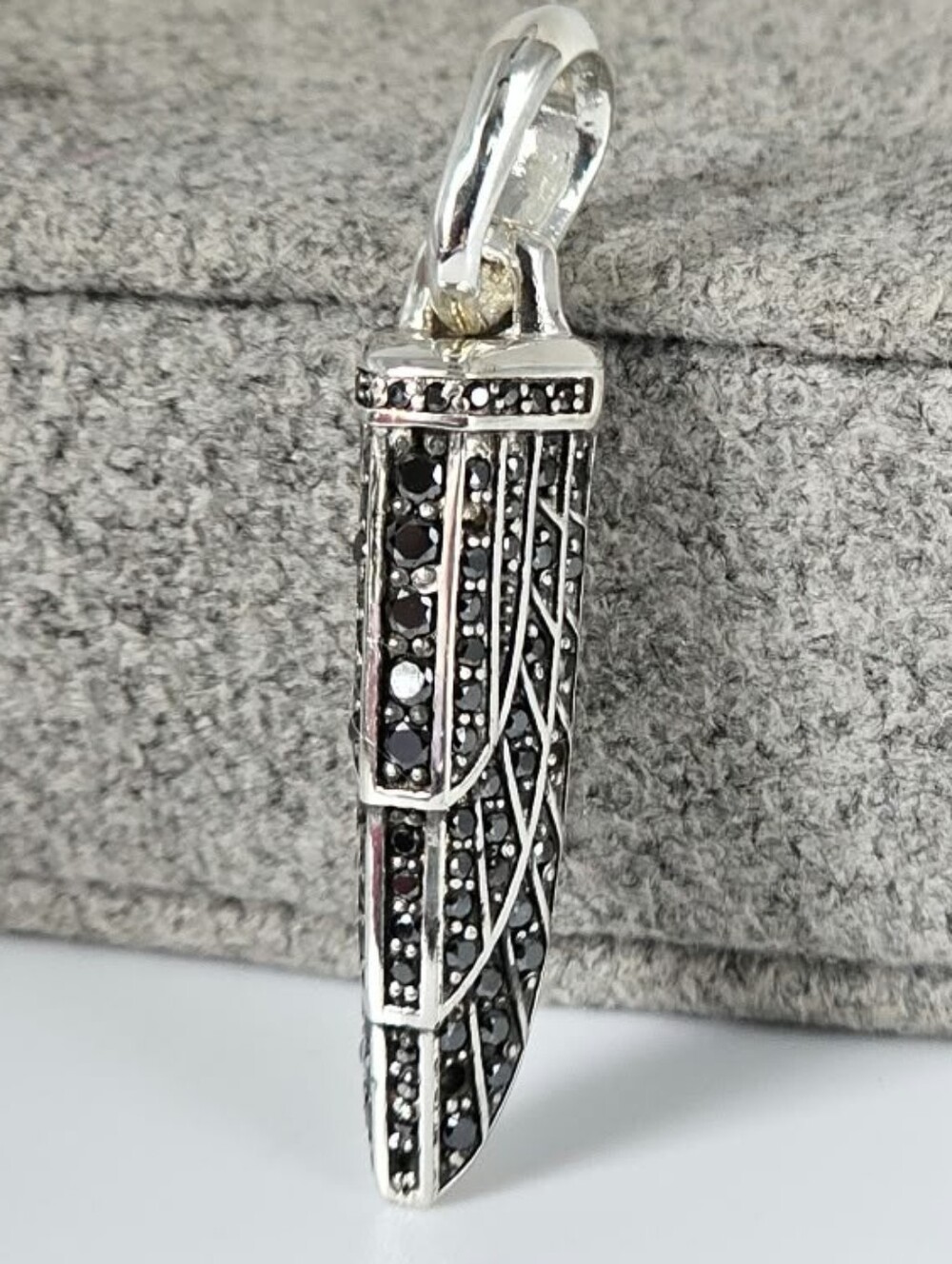 David Yurman Empire Amulet Pendant With Full Black Diamonds